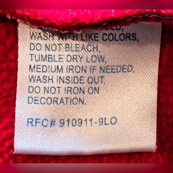 VEUC - Vintage Mickey Mouse Fleece Hoodie; from Disney Store; Size 4; Red - Picture 9 of 12